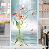 yuqi Plante Verte d'impression Fenêtre Plaque Autocollant Verre Salle De Bain Autocollant Imperméable Anti-Reflet 60 * 90Cm - B07VRSRDV8